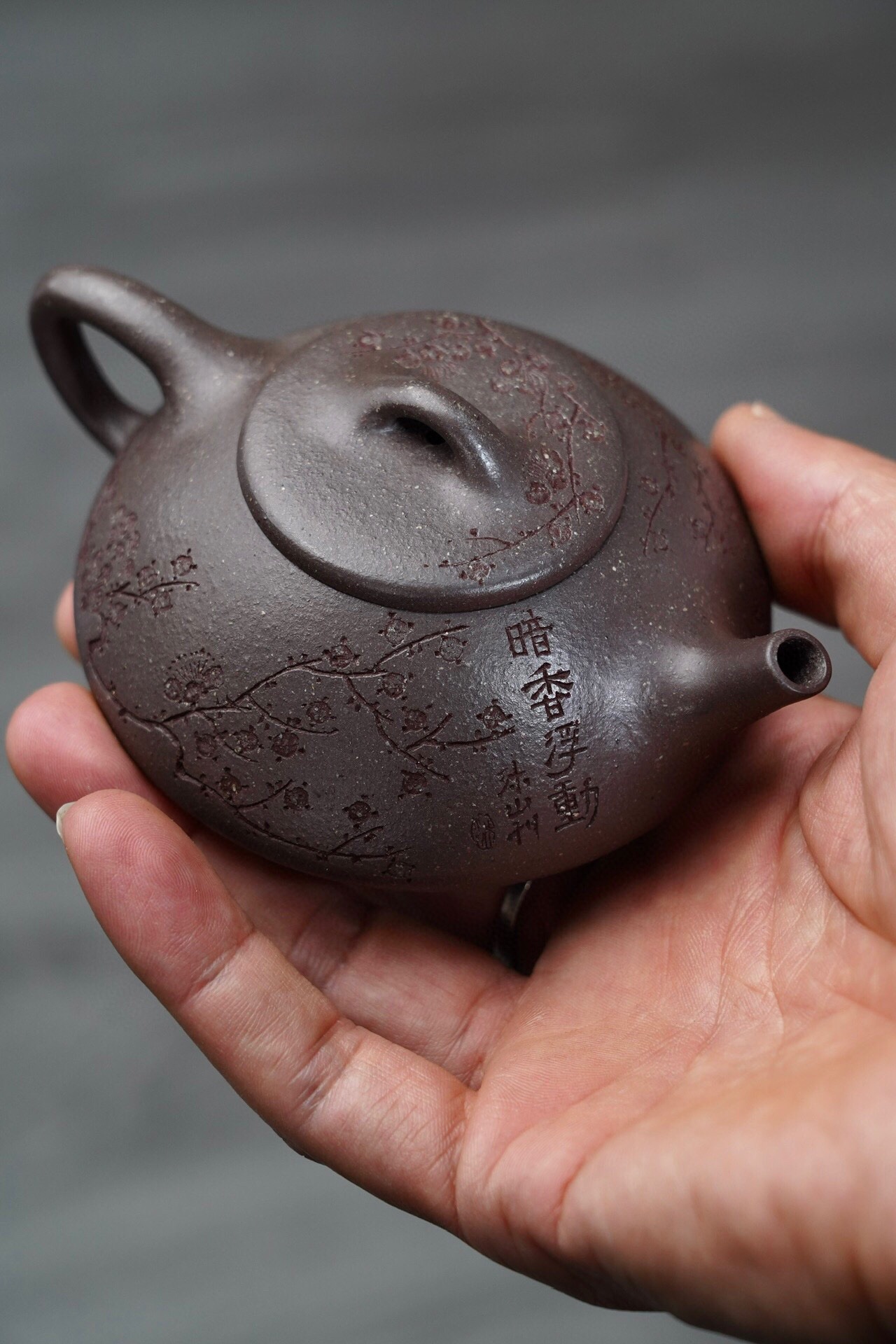 镜瓢·把玩器·130cc 原矿顶级天青料砂感温润型体稳重高雅壶嘴微翘别有