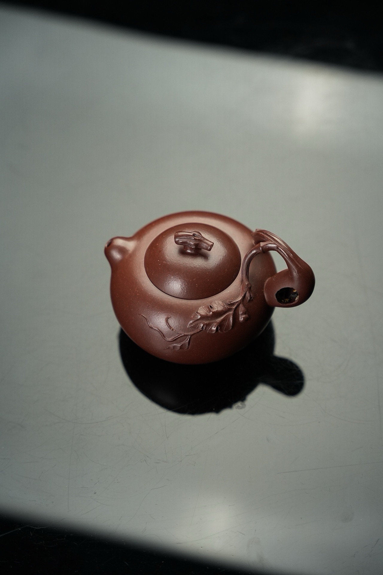 【現金特価】 福禄藏韵·设计款·240cc 原矿极品老紫泥慕古润泽设计巧妙壶把暗藏 木工、竹工芸